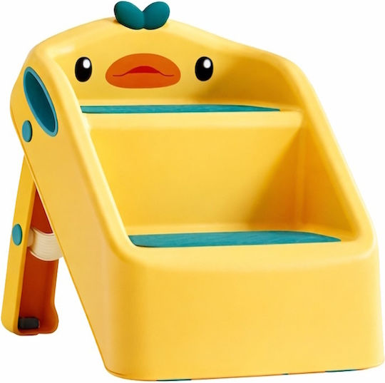 Giggles & Co Duckiestep Scăunel Pliabil Pentru Copii În Formă De Rățușcă Cu Două Trepte Pentru Baie Și Chiuvetă Sunny Duck