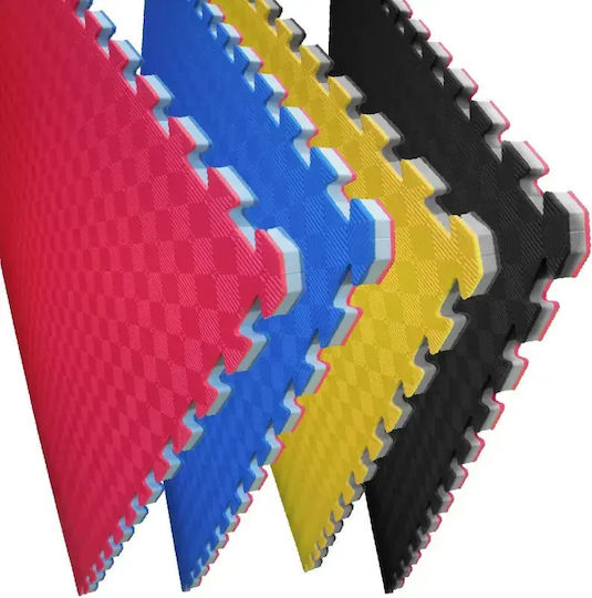Olympus Sport 763712833.2.5cm Schwarz Gelb Gymnastikmatte Beidseitig 100x100x2.5cm 1 Stück