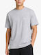 Sportliches Herrenbluse Kurzarm T-Shirt Mittelgrau