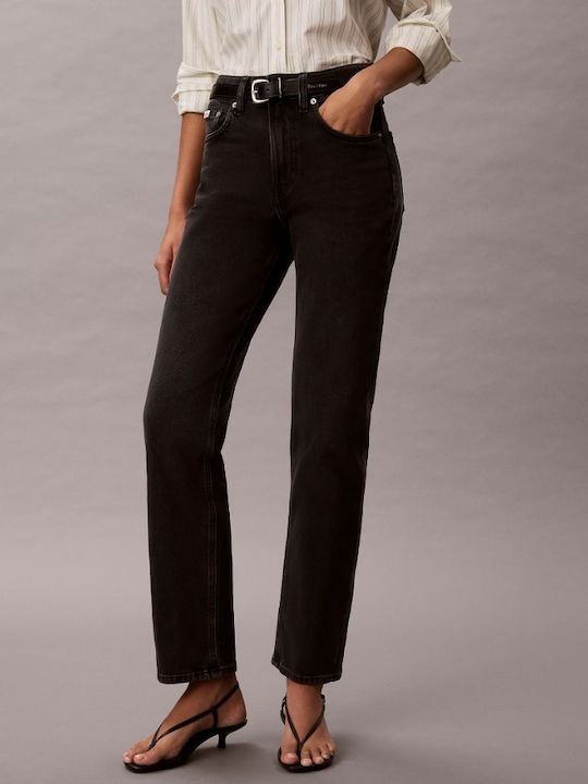 High Rise Women's Jean Pants in Slim Fit Black