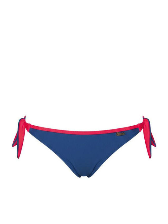 Marko Bikini Slip με Κορδονάκια Κοραλλί/θαλασσί
