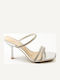 Sandals with Strass Silver