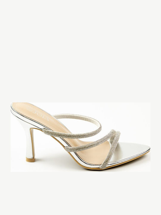 Fshoes Sandals with Strass Silver