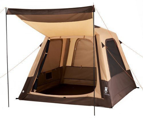 Vevor Automatic Camping Tent Inflatable Storage Beige with Double Cloth 3 Seasons for 4 People 229x229x177cm