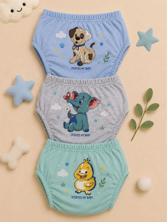 Poopes Set Kids Underwear Potty Training Pants 3 Pieces Multicolour