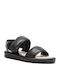 Damen Flache Sandalen Schwarz