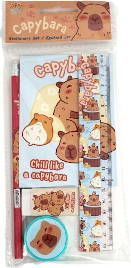 Σχολικο Σετ Μπλοκακι Gim Capybara-happy Life 300-17755