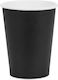 Pahare Din Hârtie Negre 250ml Set 6 Bucăți
