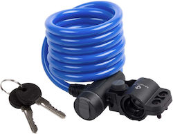 M-wave Кабелна ключалка за велосипед Cable Lock 10x1800mm Син