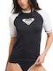 Roxy UPF 50+ Women's Short Sleeve Sun Protection Shirt Black