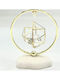 Decorative Golden Diamond Pebble 9x7cm Βα66δ Riniotis Rin-ba66d