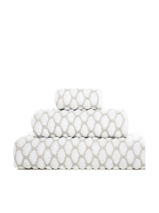 Graccioza Bath Towel Set 3pcs Petalo - White White Weight 700gsm