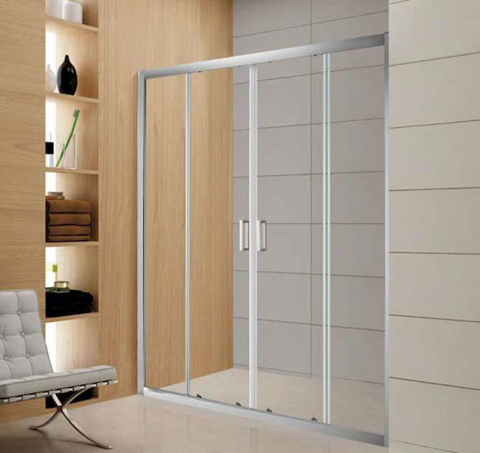 Aquarelle Venia 80 Cabinet Duș cu Ușă Glisantă 160x80x185cm Sticlă Transparentă Chrome Aquarelle Venia 80 Cabinet Duș cu Ușă Glisantă 160x80x185cm Sticlă Transparentă Chrome