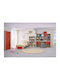 Kids Bedroom Set Kyma Red 7 Pieces with Bed for Mattress 90x190cm