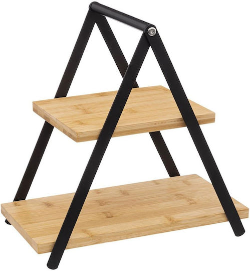 Atmosphera Tiered Appetizer Stand 2 Tiers White Ø28cm W15.6xL29.3cm