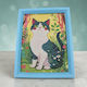 Diamantmalerei Katzenbild Rahmen 13x18cm Pailletten 17pxd95