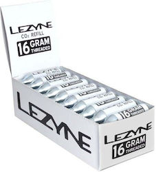 CO2 Capsules Lezyne 16g CO2 Cartridge Silver Box 30pcs