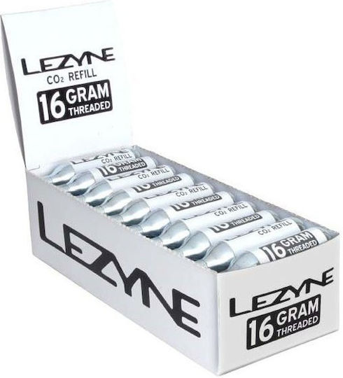 Αμπούλες Co2 Lezyne 16g Co2 Cartridge Silver Box 30pcs