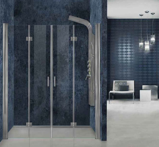 Aquarelle Fresh Καμπίνα Ντουζιέρας με Ανοιγόμενη Πόρτα 80-85x185cm Clear Glass Chrome