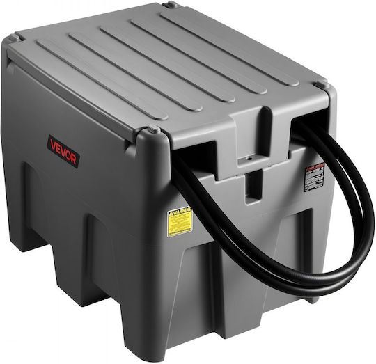 Portable Diesel Tank Vevor 220 Litre Capacity 10 Gpm Fuel Tank Electric Transfer Pump 12v 4 Metre Flexible Hose Diesel Transfer Tanks Pe Easy Fuel Transfer Grey