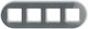 Icon Universal Frame Quadruple Straggle Glass Effect Frame Graphite Bottom White 28-0-irso-4