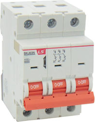 Siguranță de Șină 3P D 63A 6KA 415VAC BKJ63N LG Set 4 Siguranță de Șină 3P D 63A 6KA 415VAC BKJ63N LG Set 4