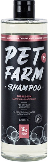 Pqp Petfarm Shampoo & Conditioner Farm Bubble Gum For Dogs 625ml