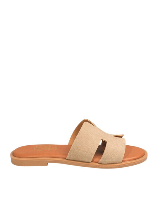 J&C Women's Beige Flat Sandals