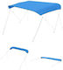 Replacement Top Cover Vevor 4 Bow Bimini Length 2440 Mm Durable 600d Marine Grade Waterproof Boat Shade Cover Storage Tent Sleeve Zipper Easy Installation 2464-2616 Mm W Blue Without Frame