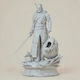 Unpainted 3D Figur Geralt 426mm Demon Head Witcher 3 Bemalung Diy Geschenk Farben 30 cm 1:6