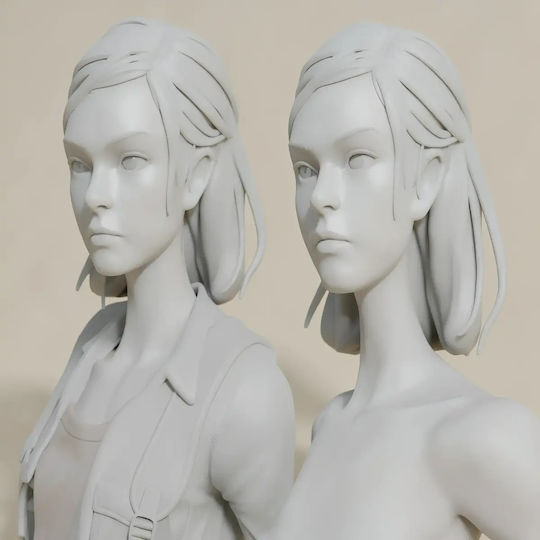 Άβαφη 3d Φιγούρα Ellie From Last Us Βάψιμο Diy Δώρο Χρώματα 15,2 Cm 1:12