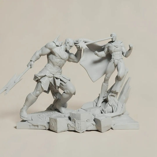 Άβαφη 3D Фигура Superman Vs Darkseid От DC Боядисване DIY Подарък Цветове 30 см 1:6