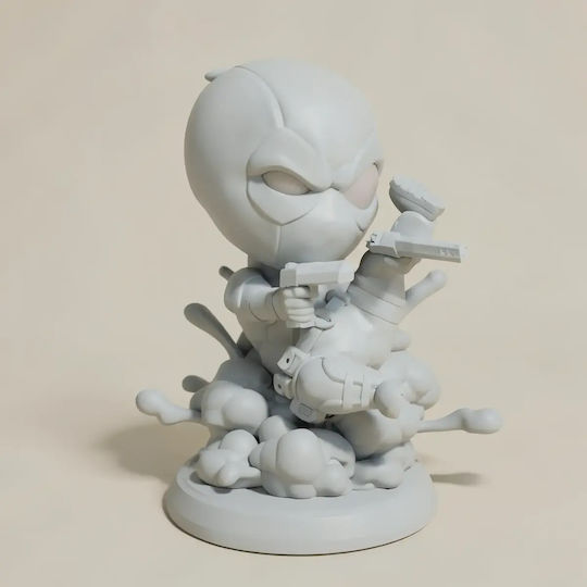 Unpainted 3D Figure Deadpool Chibi New Version Digital Painting DIY Gift Colors 30 Cm 1:6