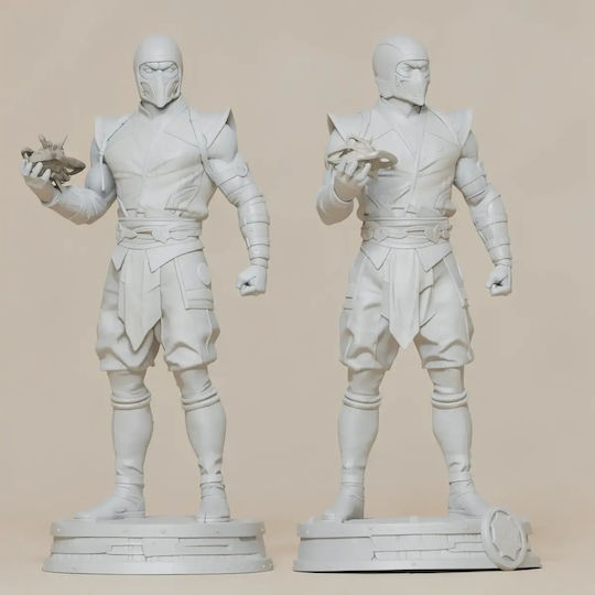 Небоядисана 3D Фигура Sub Zero Power Ball Mortal Kombat Боядисване DIY Подарък Цветове 15,2 см 1:12