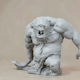 Unpainted 3D Figure Cave Troll Lord of the Rings 3D Painting DIY Gift Colors 20 cm 1:8