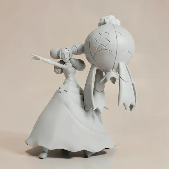 Unpainted 3D Pokemon Figure Collection Sinnoh Gym Leader Fantina Painting DIY Gift Colors 15.2 Cm 1:12