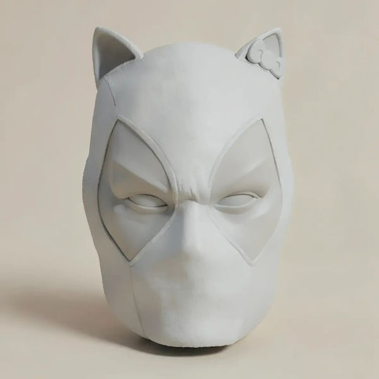 Unpainted 3D Figure Cosplay Hello Kitty Deadpool Mask Painting Diy Gift Colors 20 Cm 1:8