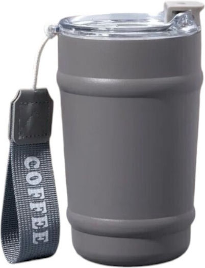 Tragbarer Thermosflasche-Trinkflasche Thermos Rostfreier Stahl / Kunststoff 350ml Graue mit Handgriff