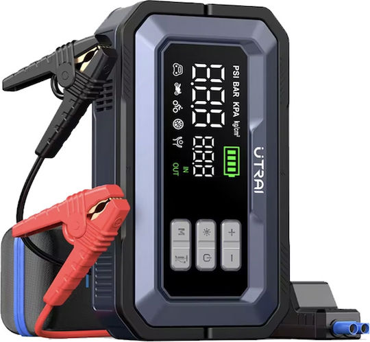 Utrai JS-30 Tragbarer Batterie-Starter Auto & Motorrad 8000A mit Power Bank USB Pumpe Taschenlampe 12V