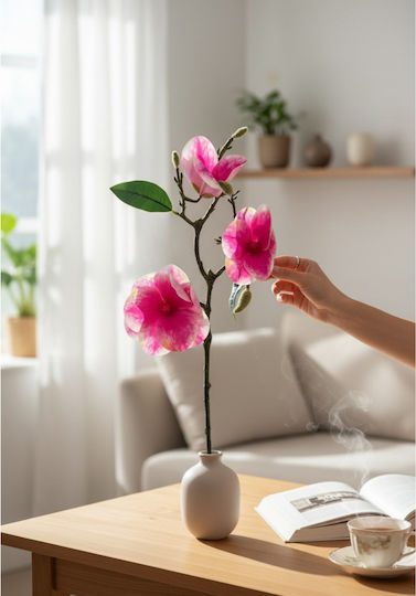 SteweHome Dekorative Künstliche Blumen & Pflanzen Magnolie Flüssige Textur Große Blätter Bunt