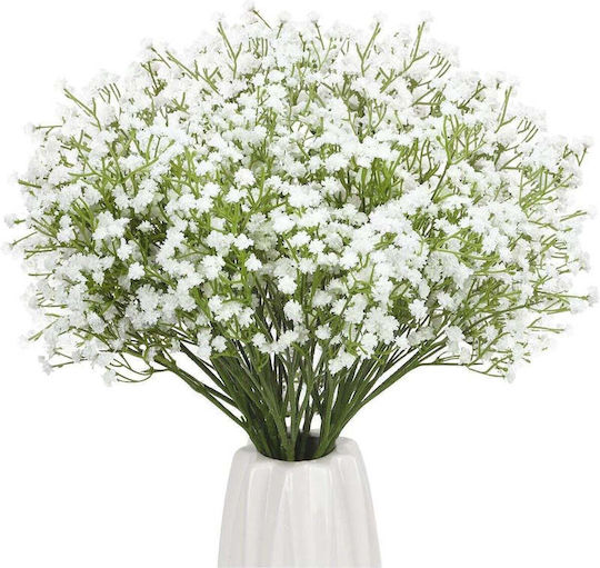 SteweHome Set Aus 7 Stück Dekorative Künstliche Weiße Blumenstrauß Pisso Weiß