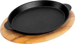 Диск Fajita Овален Чугун 24 X 18 Cm Дървена Основa Lava Диск Fajita Овален Чугун 24 X 18 Cm Дървена Основa Lava