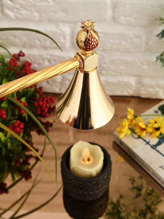 SteweHome Metal Candle Holder in Gold Colour 10x20cm