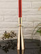 SteweHome Metal Candle Holder In Yellow Colour 21x9cm
