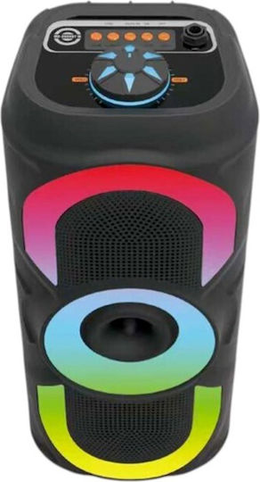 Kimiso QS-3630 Bluetooth Lautsprecher 10W mit Tischuhr und Betriebszeiten (maximal) bis zu 4 Stunden Schwarz