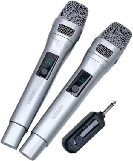 Kimiso Μικρόφωνα Karaoke Ασύρματα KMS-904MC 509045_s Ασημί