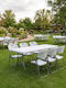 Outdoor Catering Foldable White Table 180x74x74cm