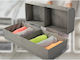 Verk Group Fabric Clothing Storage Case for Clothes Underwear Socks in Grey Colour 51x20x10cm