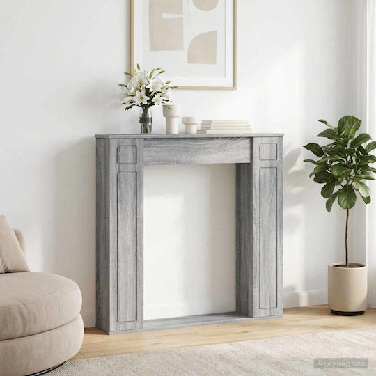 vidaXL Fațadă de șemineu din lemn 100x100cm