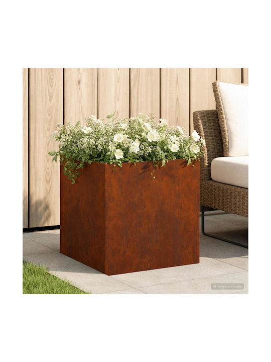 vidaXL Γλάστρα Μεταλλική Rust 35x35x35εκ.